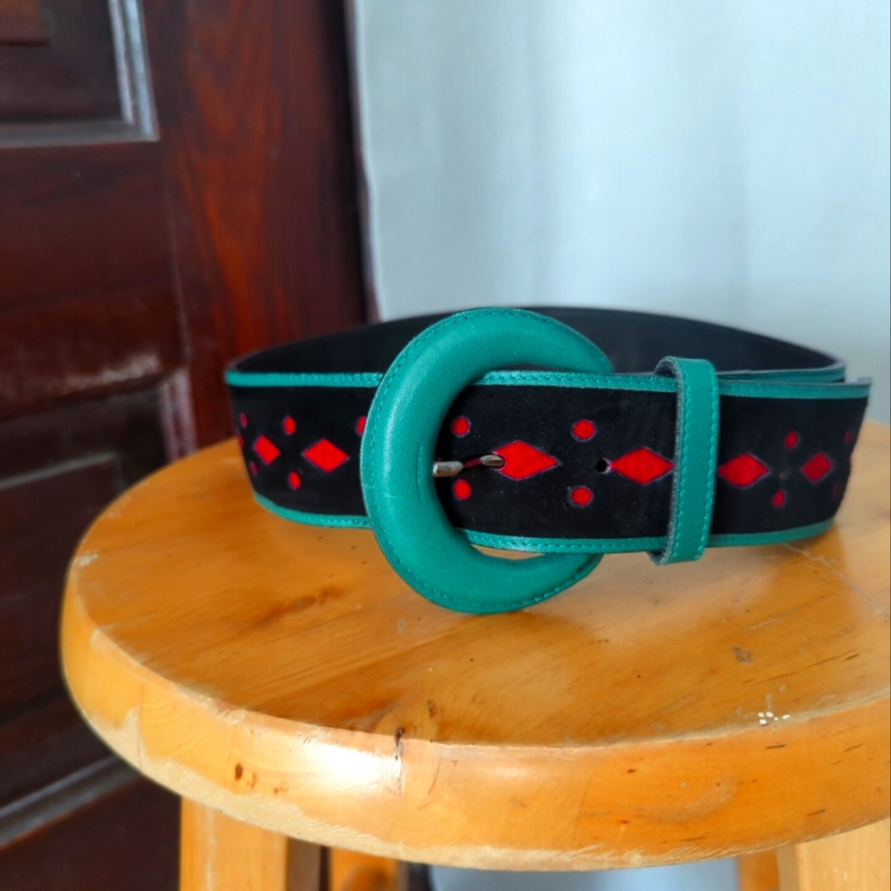 Vintage YSL Leather and Suede belt